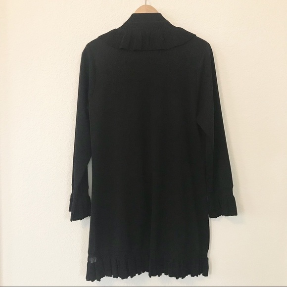 Exclusively Misook long black cardigan Petite S - Picture 5 of 8
